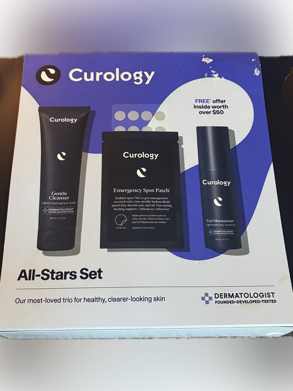 CUROLOGY All Stars Set- Gel Moisturizer & Gentle Cleanser